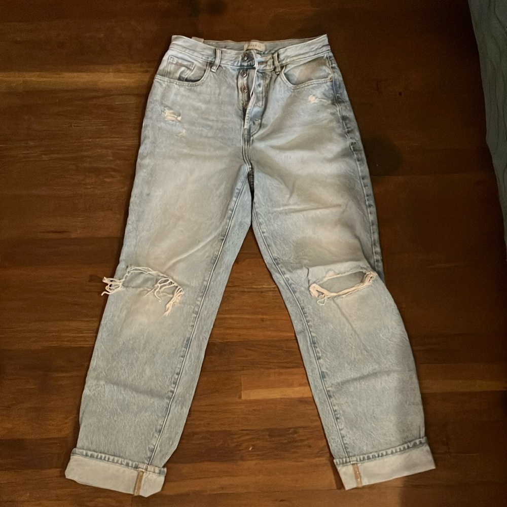 Pacific Sunwear Blue Flare Wide Leg Jeans with Vintage Appeal